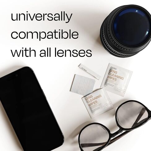 Lens Wipes for Eyeglasses - Eye Glasses Lens Cleaner Wipes - Glasses Wipes for Screen, Camera, Computer & Laptop - Individually Wrapped Cleaner Eyeglass Wipes in Saudi Arabia