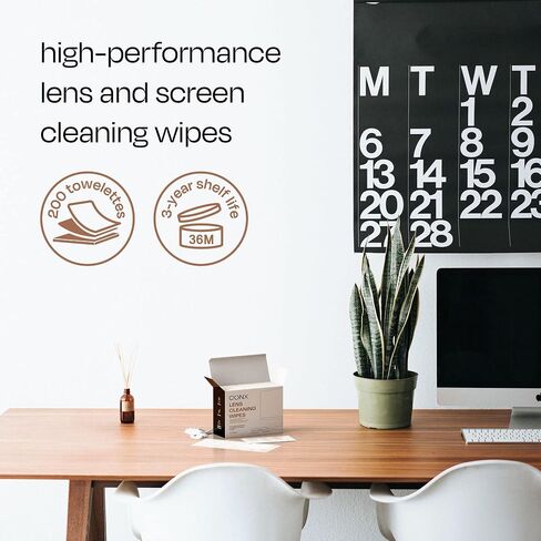 Lens Wipes for Eyeglasses - Eye Glasses Lens Cleaner Wipes - Glasses Wipes for Screen, Camera, Computer & Laptop - Individually Wrapped Cleaner Eyeglass Wipes in Saudi Arabia