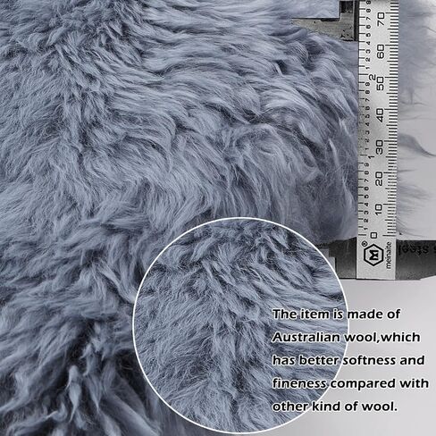 Big Ant Sheepskin Seat Covers, Sleek Design Full Size Car Seat Pad Soft Long Wool Warm Seat Cushion Cover Winter Protector, Universal Fit for Cars Driver Office Home Chair(Beige) in Kuwait