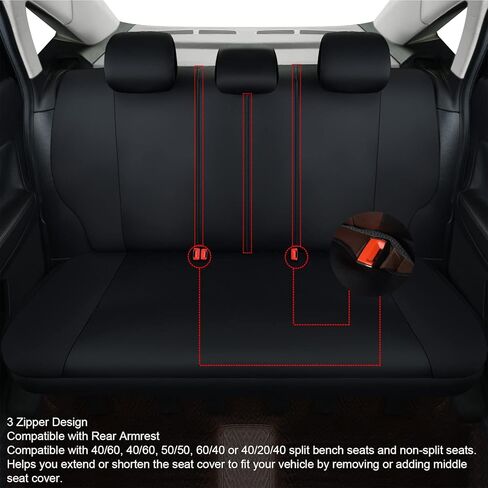 غطاء مقعد السيارة الأمامي المقاوم للماء، واقي مقعد السيارة الأمامي المنخفض الخلفي، أغطية داخلية عالمية للمركبة لشاحنة الدفع الرباعي سيدان، متوافقة مع الوسادة الهوائية in Kuwait