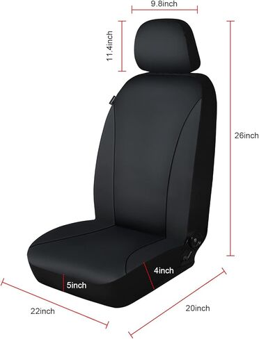 غطاء مقعد السيارة الأمامي المقاوم للماء، واقي مقعد السيارة الأمامي المنخفض الخلفي، أغطية داخلية عالمية للمركبة لشاحنة الدفع الرباعي سيدان، متوافقة مع الوسادة الهوائية in Kuwait