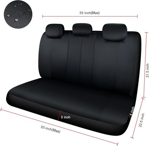 غطاء مقعد السيارة الأمامي المقاوم للماء، واقي مقعد السيارة الأمامي المنخفض الخلفي، أغطية داخلية عالمية للمركبة لشاحنة الدفع الرباعي سيدان، متوافقة مع الوسادة الهوائية in Kuwait