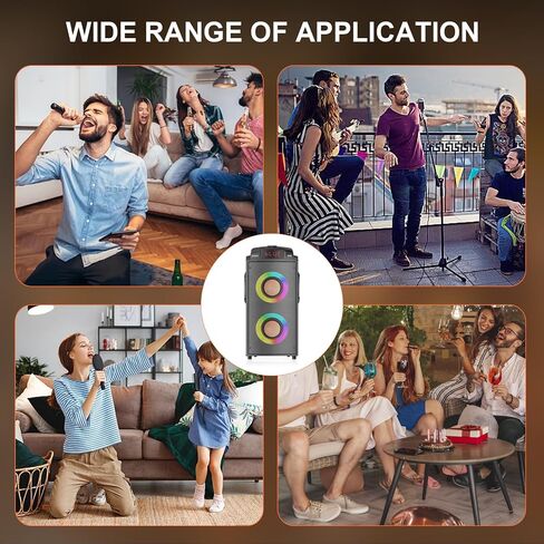 Bluetooth Speaker, 80W(Peak) Wireless Portable Big Speakers with Subwoofer, TWS Pairing and Led Lights, Loud Stereo Sound, EQ, Booming Bass, Outdoor Boombox Bluetooth 5.0 for Gifts Home Party Camping in Saudi Arabia