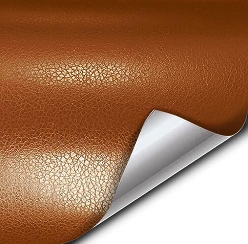 VViViD+ Fine Grain Brown Leather Soft Touch Vinyl Wrap Sheet Roll 1ft x 5ft in Saudi Arabia