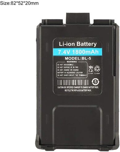 1 قطعة BL-5 استبدال بطارية ليثيوم أيون 1800 مللي أمبير 7.4 فولت ل UV-5R UV-5RE UV-5RA in Saudi Arabia
