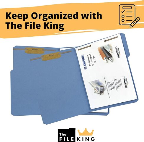 مجلد ملفات أزرق بمثبتات مقاس 2 بوصة | حجم الرسالة - صندوق مكون من 50 | شوكتان | علامة تبويب علوية مقطوعة 1/3 | الموضع 1 و3 | تنظيم الأعمال الورقية والتقارير والملفات القانونية in Kuwait