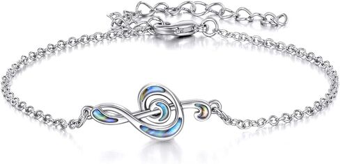 الموسيقى سوار الموسيقى ملاحظة سوار أذن البحر قذيفة التريبل المفتاح الموسيقي سوار الموسيقى تحت عنوان المجوهرات قابل للتعديل سوار الموسيقية ملاحظة هدية للنساء الفتيات in Kuwait