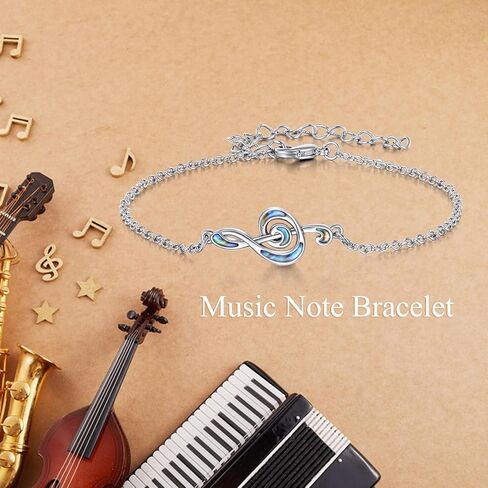 الموسيقى سوار الموسيقى ملاحظة سوار أذن البحر قذيفة التريبل المفتاح الموسيقي سوار الموسيقى تحت عنوان المجوهرات قابل للتعديل سوار الموسيقية ملاحظة هدية للنساء الفتيات in Kuwait