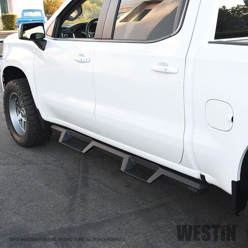 Westin 56-5346952 HDX عجلة قطرة من الفولاذ المقاوم للصدأ إلى عجلة Nerf Step Bars تناسب 2019-2023 Silverado Sierra 1500 Crew Cab (سرير 6.5 قدم) زوج واحد أسود مزخرف in Saudi Arabia