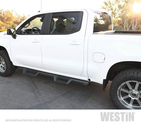Westin 56-5346952 HDX عجلة قطرة من الفولاذ المقاوم للصدأ إلى عجلة Nerf Step Bars تناسب 2019-2023 Silverado Sierra 1500 Crew Cab (سرير 6.5 قدم) زوج واحد أسود مزخرف in Saudi Arabia
