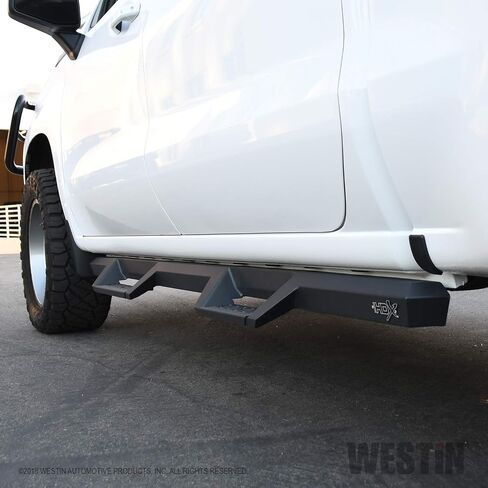 Westin 56-5346952 HDX عجلة قطرة من الفولاذ المقاوم للصدأ إلى عجلة Nerf Step Bars تناسب 2019-2023 Silverado Sierra 1500 Crew Cab (سرير 6.5 قدم) زوج واحد أسود مزخرف in Saudi Arabia
