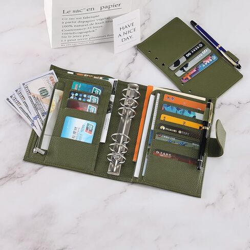 منظم حلقات شخصية من الجلد المحبب بالكامل مع دفتر يوميات بحلقات 30 مم in Kuwait