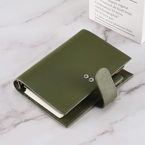 منظم حلقات شخصية من الجلد المحبب بالكامل مع دفتر يوميات بحلقات 30 مم in Kuwait