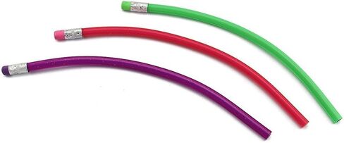 Colorful Magic Bendy Flexible Soft Pencil with Eraser for Children Kids Writing Gift, Pack of 30 (30pcs 18cm Colourful Pencil) in Kuwait