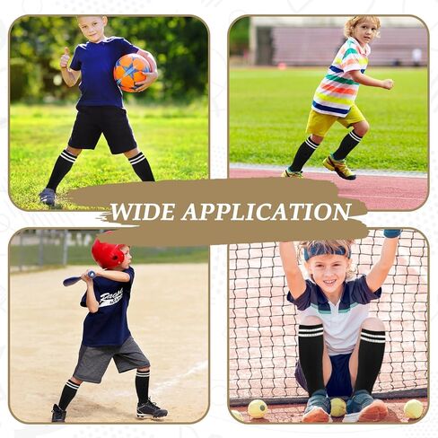 Kids Youth Football Shin Guards-1 Pair, High Elastic Long Soccer Sock Sleeves + Shin Pads for Youth Boys 5-12 Years, Football Games Leg Calf Protective Gear Black in Saudi Arabia