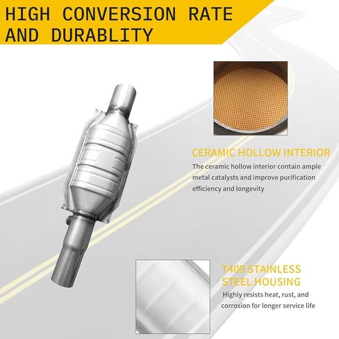 Rear Catalytic Converters Compatible with 1996-2000 Jeep Cherokee 1996-1998 Jeep Grand Cherokee (Replacement for Part Number: 15820) in Kuwait