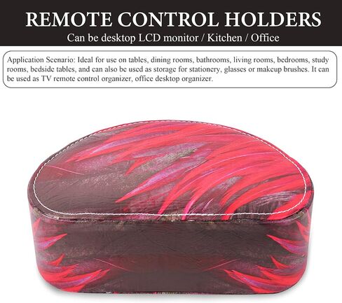 lizimandu Remote Control Holder, PU Leather Remote Caddy Desktop Organizer with 5 Spacious Compartments for TV Remotes/Media Controllers/Office Supplies (1-Black) in Saudi Arabia