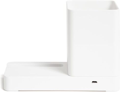 U Brands The Mod Cup Charging Station and Desktop Organizer, Office Supplies, with USB Charging, 6.75" x 4.6" x 3" in Saudi Arabia