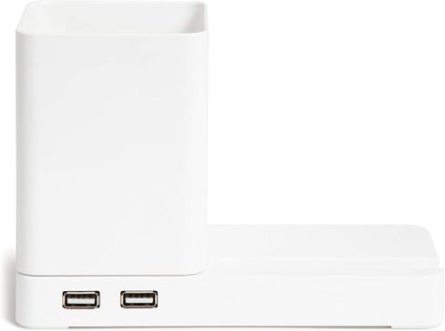 U Brands The Mod Cup Charging Station and Desktop Organizer, Office Supplies, with USB Charging, 6.75" x 4.6" x 3" in Saudi Arabia