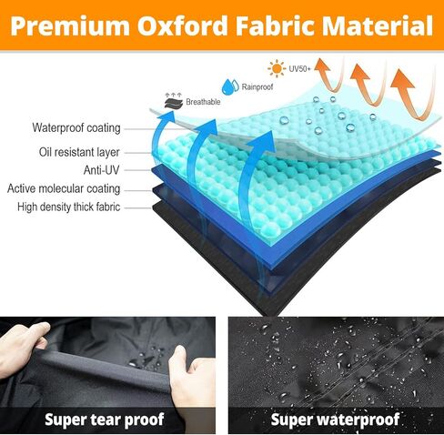 غطاء تزلج XYZCTEM Premium 420D مقاوم للماء وقابل للقطر على الجليد متوافق مع Yamaha Polaris Ski-Doo Arctic Cat (يناسب الطول 130 بوصة × 51 بوصة × 48 بوصة أسود) in Kuwait