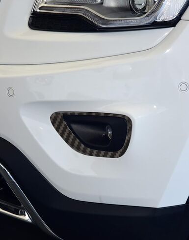 JeCar Front Fog Light Trim Cover Fog Lamp Bezel Exterior Accessories for Jeep Grand Cherokee 2014-2016, Carbon Fiber Finish in Saudi Arabia