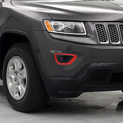 JeCar Front Fog Light Trim Cover Fog Lamp Bezel Exterior Accessories for Jeep Grand Cherokee 2014-2016, Carbon Fiber Finish in Saudi Arabia