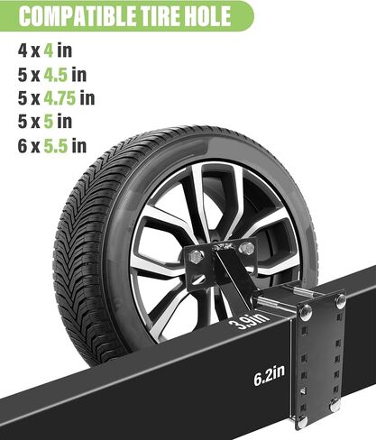 Spare Tire Carrier,Spare Tire Mount for Trailer,Car Accessories Spare Tire Carrier Bracket,Fits 4 & 5 & 6 Lugs Trailer Wheels on 4", 4.5'',4.75'',5'' and 5.5'' Bolt Patterns in Saudi Arabia
