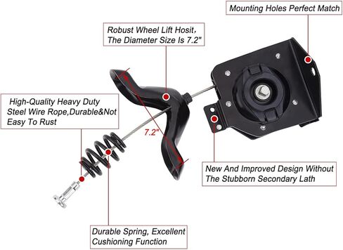 رافعة الإطارات الاحتياطية، مجموعة رافعة حامل الإطارات الاحتياطية، متوافقة مع CHEVY GMC- 2003-2010 Sierra 2500 HD، Silverado 2500 HD، 2003-2010 Silverado 3500 والمزيد، استبدل، 19371173 924-502 in Kuwait