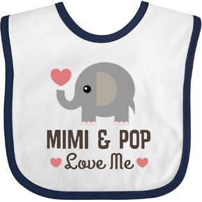 inktastic Mimi and Pop Love Me Grandchild Outfit Baby Bib