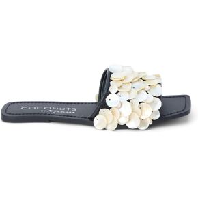Coconuts by Matisse Womens Waverly Flat Slide Casual Sandals Casual - Black