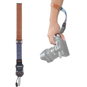 Camera Strap Magnetic Lock Camera Hand Strap Quickly detachable and adjustable length Compatible with most SLR cameras (Orange)