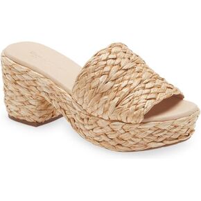 Chocolat Blu Women Shoes Gilda Raffia Chunky Slide