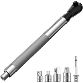 SNEZHANA Offset Extension Wrench Impact, Electric Ratchet Wrench, Chain Drive Wrench Extender, Compatible with 1/2" Sockets