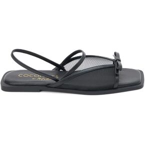 Coconuts by Matisse Womens Tropea Mesh Flat Slingback Casual Sandals Casual - Black in Kuwait
