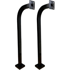 42" Pad Mount Gooseneck 2 Universal Heavy-Duty Steel Keypad Intercom Bolted Stand Curve Pedestal Slide Gate Post Offset Curb Mounts 13" Sweep for Card Readers and Access Control Keypads – Eagle EG088