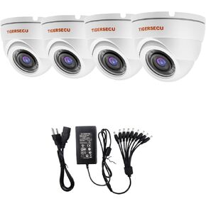 TIGERSECU 1080P Wide Angle Dome Security Camera Bundle 4-Pack