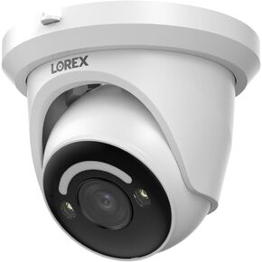 Lorex 4K IP 8MP PoE Add-On Dome Outdoor/Indoor Security Camera - Smart Security Lighting, Smart Motion Detection, Deterrence Siren & Lights, Color Night Vision, 2-Way Talk, IP67 (NO Cable Included)