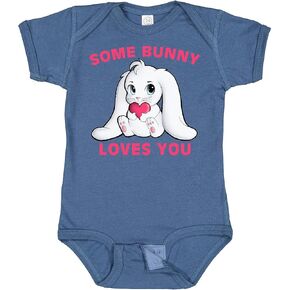 inktastic Some Bunny Loves You Baby Bodysuit