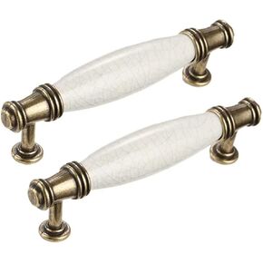 Vintage Cabinet Handles Pulls,Drawer pulls, 2 pcs Cabinet s/Knob Retro Style Kitchen Cabinet Cupboard Cabinet s Hardware Furniture Knobs(Hole Distance 96 mm) (Size : Hole Distance 96 mm)