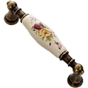 Vintage Cabinet Handles Pulls,Drawer pulls, Drawer Kitchen Pulls Wardrobe Dresser Retro Handles Furniture Cupboard Pulls Bathroom Hardware Handle(Size:L) (L) (Size : Small)