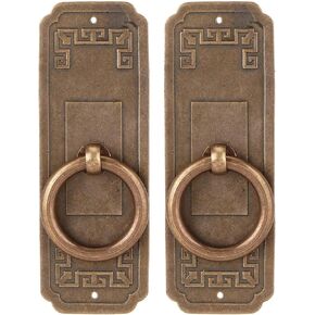 Vintage Cabinet Handles Pulls,Drawer pulls, 2Pcs Brass Cabinet Pulls, Antique Dresser Pulls Drawer Handles for Furniture Cabinet Cupboard Dresser(10cm) (Size : 10cm)