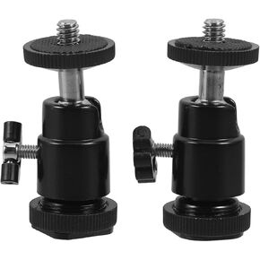 NUOBESTY 1set Aluminium Alloy Tripod Ball Head Mount for Cameras Projectors Stabilizers Rotation Angle Durable Camera Accessories for Enhanced Photography Experience 2pcs