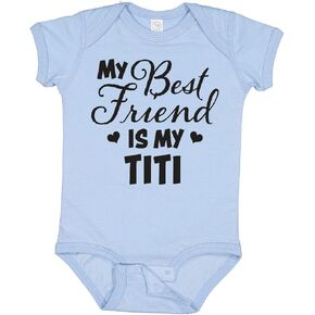 inktastic My Best Friend Is My Titi with Hearts Baby Bodysuit