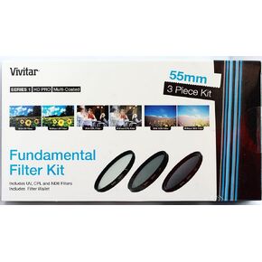 Vivitar 3-Piece Multi-Coated HD Filter Set (55mm UV/CPL/ND8)