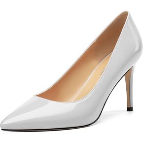 Heels for Women Closed Pointed Toe Patent Pumps Slip on Stilettos high Heels Party Wedding Shoes 3Inch