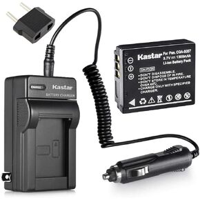 Kastar 1 Pack Battery and Charger for Panasonic CGA-S007 CGR-S007 and Panasonic LUMIX DMC-TZ4 DMC-TZ5 DMC-TZ50-K DMC-TZ50-S Cameras