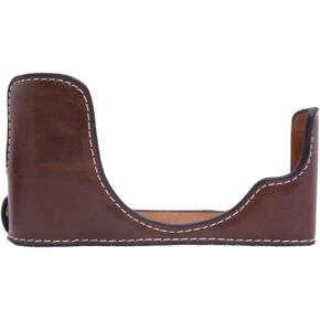 Camera Bag Case PU Half Body Grip for fujifilm X10 X20(Coffee no Strap)