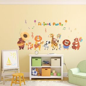 Kids Playroom Animals Wall Decals Large,Color Nursery Daycare Wall Stickers,Cute Wall Corner Decor for Preschool,Door,Window,Toddler,Boys,Girls,Bedroom.