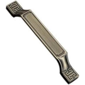 Vintage Cabinet Handles Pulls,Drawer pulls, Kitchen s Wardrobe Retro Furniture Bathroom Hardware Cupboard Pull 155mm Overall Length Antique(Color:Silver)(Gold) (Color : Silver)