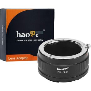 Haoge Manual Lens Mount Adapter for Pentax K PK Lens to Nikon Z Mount Mirrorless Camera Such as Z7II Z6ii Z6 Z7 Z50
